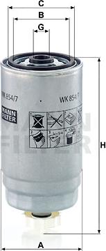 Mann-Filter WK 854/7 - Топливный фильтр autosila-amz.com