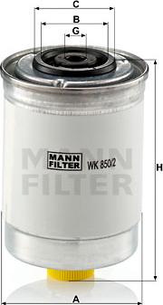 Mann-Filter WK 850/2 - Топливный фильтр autosila-amz.com