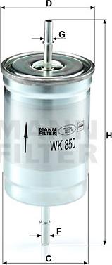 Mann-Filter WK 850 - Топливный фильтр autosila-amz.com