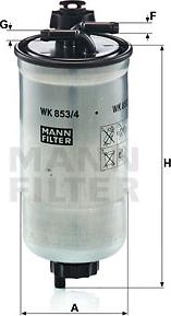 Mann-Filter WK 853/4 z - Топливный фильтр autosila-amz.com