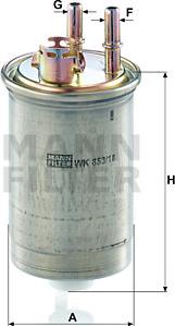 Mann-Filter WK 853/18 - Топливный фильтр autosila-amz.com