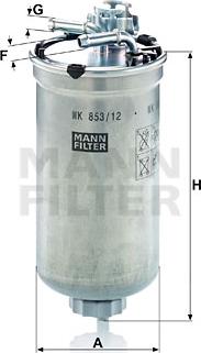 Mann-Filter WK 853/12 - Топливный фильтр autosila-amz.com