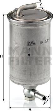Mann-Filter WK 853/17 - Топливный фильтр autosila-amz.com