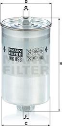 Mann-Filter WK 853 - Фильтр топливный FORD SAAB VOLVO KL30IN8940 autosila-amz.com