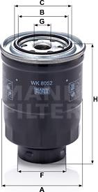 Mann-Filter WK 8052 z - Топливный фильтр autosila-amz.com