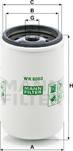 Mann-Filter WK 8003 x - Топливный фильтр autosila-amz.com