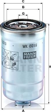 Mann-Filter WK 8019 - Топливный фильтр autosila-amz.com