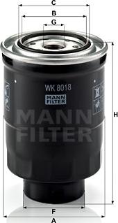 Mann-Filter WK 8018 x - Топливный фильтр autosila-amz.com