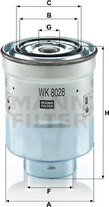 Mann-Filter WK 8028 z - Топливный фильтр autosila-amz.com