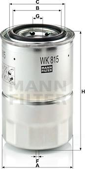 Mann-Filter WK 815 x - Топливный фильтр autosila-amz.com