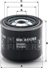 Mann-Filter WK 811/86 - Топливный фильтр autosila-amz.com