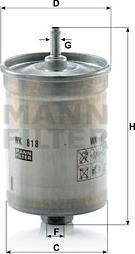 Mann-Filter WK 818 - Топливный фильтр autosila-amz.com