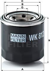 Mann-Filter WK 812 - Топливный фильтр autosila-amz.com