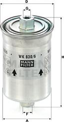 Mann-Filter WK 830/6 x - Топливный фильтр autosila-amz.com