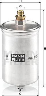 Mann-Filter WK 830/3 - Топливный фильтр autosila-amz.com