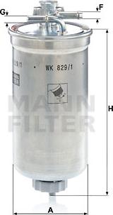 Mann-Filter WK 829/1 x - Топливный фильтр autosila-amz.com