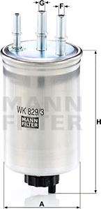 Mann-Filter WK 829/3 - Топливный фильтр autosila-amz.com