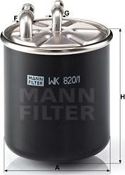 Mann-Filter WK 820/1 - Фильтр топливный MB W211/203/639 CDI autosila-amz.com