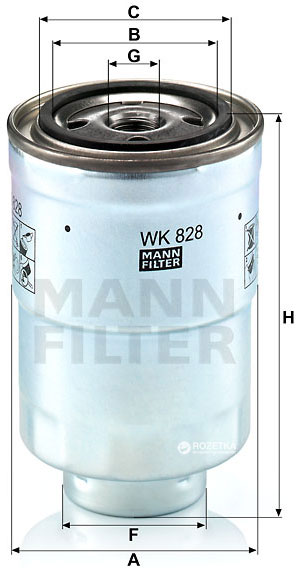Mann-Filter WK 828 - Топливный фильтр autosila-amz.com