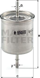 Mann-Filter WK 822/2 - Топливный фильтр autosila-amz.com
