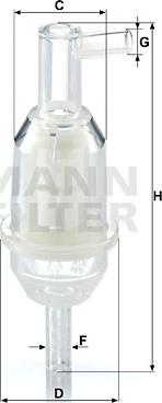 Mann-Filter WK 31/5 - Топливный фильтр autosila-amz.com