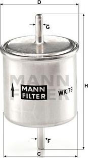 Mann-Filter WK 79 - Топливный фильтр autosila-amz.com