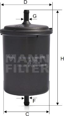 Mann-Filter WK 716/6 - Топливный фильтр autosila-amz.com