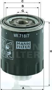 Mann-Filter WK 718/7 - Топливный фильтр autosila-amz.com