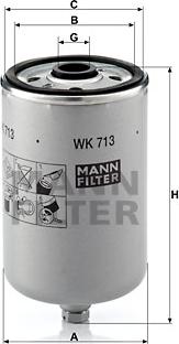 Mann-Filter WK 713 - Топливный фильтр autosila-amz.com