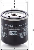 Mann-Filter WK 712/2 - Топливный фильтр autosila-amz.com