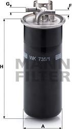 Mann-Filter WK 735/1 - Топливный фильтр autosila-amz.com