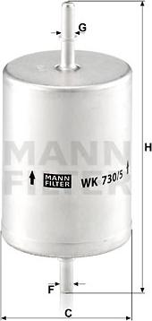 Mann-Filter WK 730/5 - Топливный фильтр autosila-amz.com