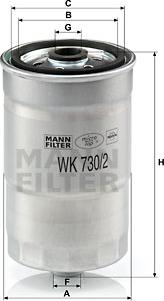 Mann-Filter WK 730/2 x - Топливный фильтр autosila-amz.com