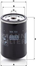 Mann-Filter WK 731 - Топливный фильтр autosila-amz.com