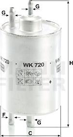 Mann-Filter WK 720 - Топливный фильтр autosila-amz.com