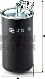 Mann-Filter WK 728 - Топливный фильтр autosila-amz.com