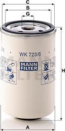 Mann-Filter WK 723/6 - Топливный фильтр autosila-amz.com