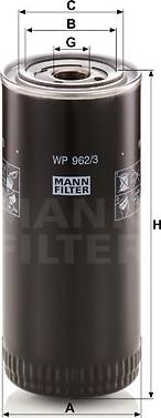 Mann-Filter WP 962/3 x - Топливный фильтр autosila-amz.com