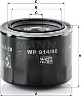 Mann-Filter WP 914/80 - Масляный фильтр autosila-amz.com