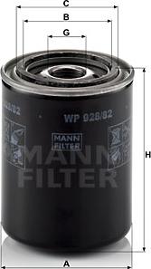 Mann-Filter WP 928/82 - Масляный фильтр autosila-amz.com
