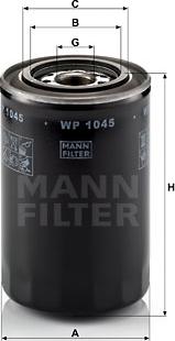 Mann-Filter WP 1045 - Масляный фильтр autosila-amz.com