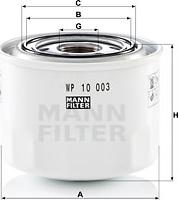 Mann-Filter WP 10 003 - Масляный фильтр autosila-amz.com