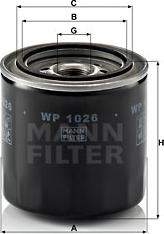 Mann-Filter WP 1026 - Масляный фильтр autosila-amz.com
