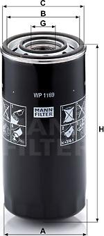 Mann-Filter WP 1169 - Масляный фильтр autosila-amz.com