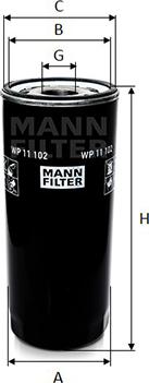 Mann-Filter WP 11 102 - Масляный фильтр autosila-amz.com