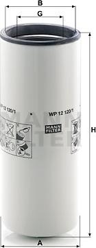 Mann-Filter WP 12 120/1 - Масляный фильтр autosila-amz.com