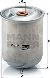 Mann-Filter ZR 904 x - Масляный фильтр autosila-amz.com