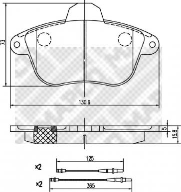 Mapco 6902 - Тормозные колодки, дисковые, комплект autosila-amz.com