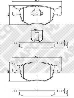 Mapco 6506/1 - Тормозные колодки, дисковые, комплект autosila-amz.com