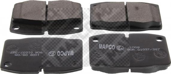 Mapco 6145/2 - Тормозные колодки, дисковые, комплект autosila-amz.com